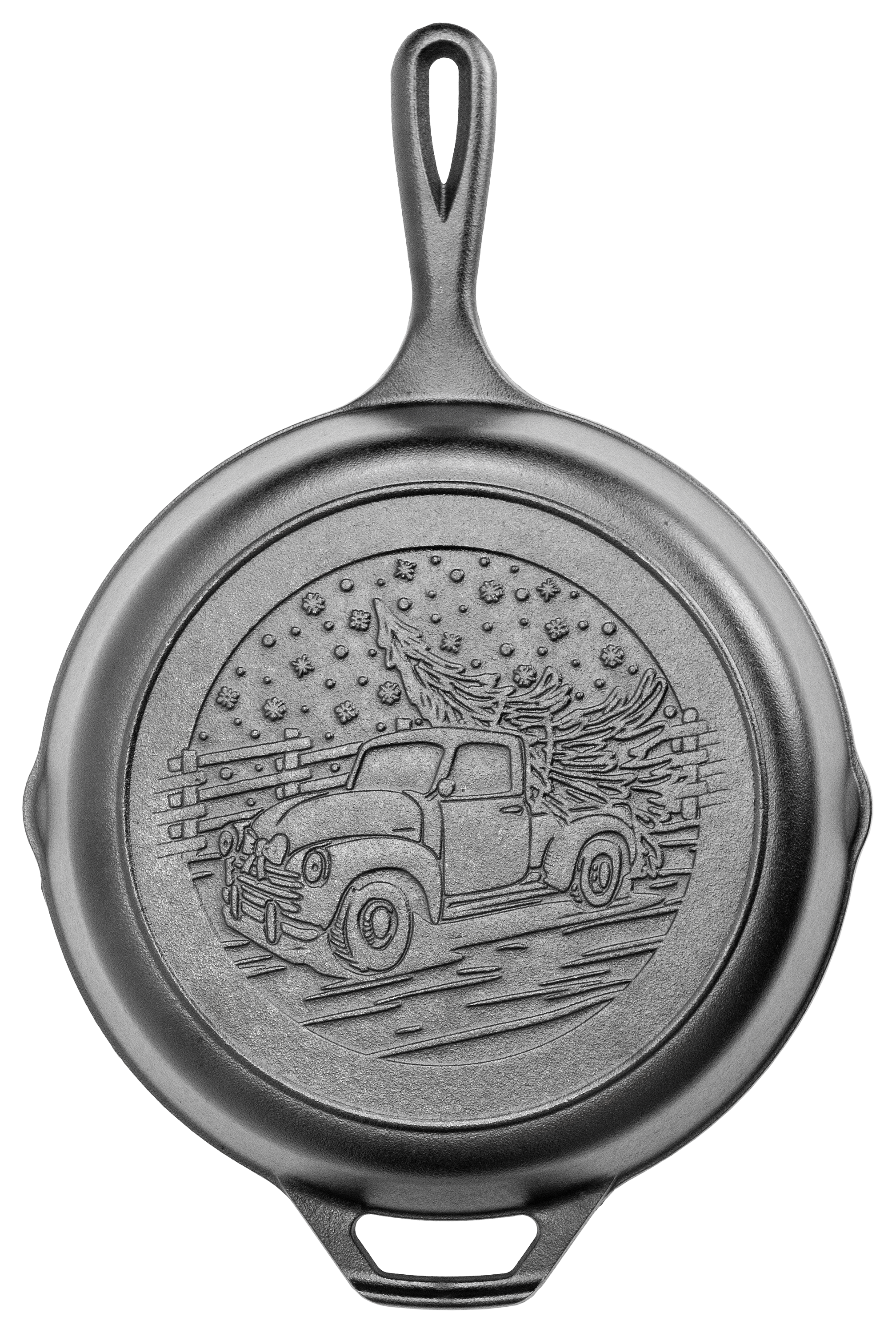Lodge CastIron Skillet with Holiday Truck Scene Cabela's